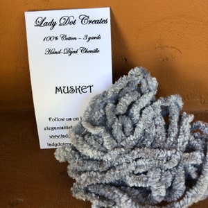 Lady Dot Creates/ Musket /Hand Dyed Cotton Chenille Trim/ Embellishments / Finishing / Craft project trim