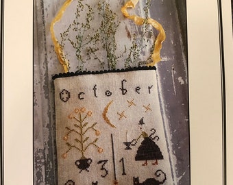 Pineberry Lane / OCTOBER 31st / cross stitch chart / pattern only