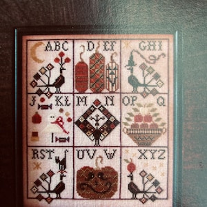 Plum Street Samplers / HALLOWEEN HORNBOOK SAMPLER /  cross stitch chart / pattern only