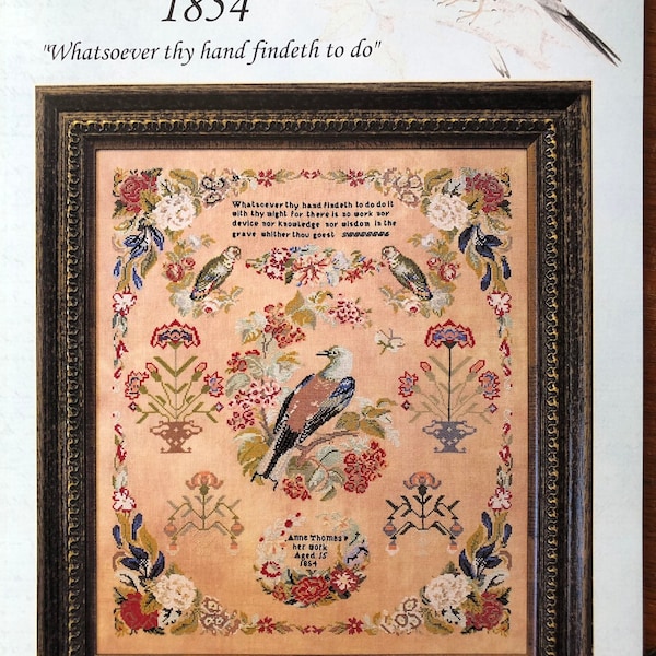 ANNE THOMAS 1854 / Hands Across the Sea Samplers / cross stitch chart / pattern only