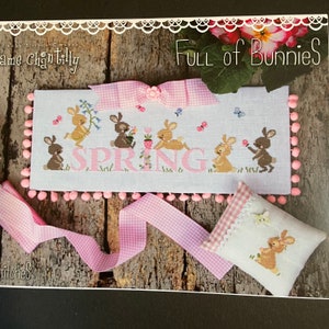 Madame Chantilly / FULL of BUNNIES / cross stitch chart / counted cross stitch / pattern only