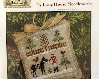 Little House Needleworks/ Farmhouse  Christmas / HORSIN’ AROUND / cross stitch chart / counted cross stitch pattern / pattern only