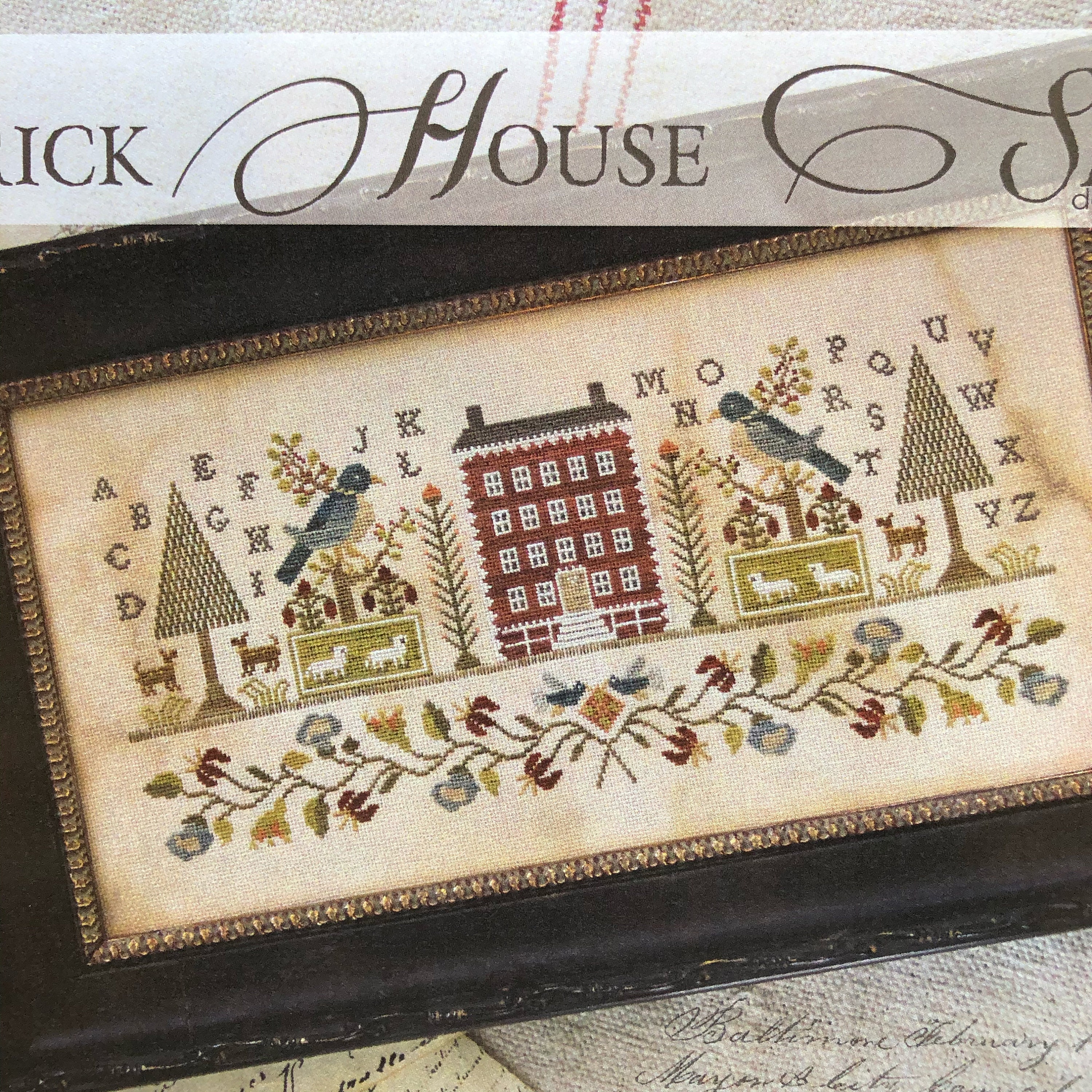 NEW Brick house Sampler / With Thy Needle and Thread/ Brenda Etsy