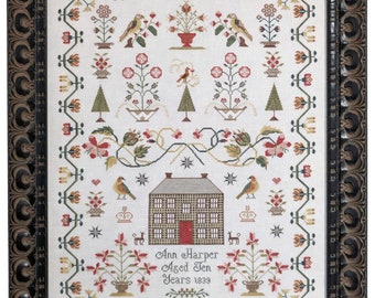 ANN HARPER 1839 / Fox and Rabbit Designs / Sampler / Cross Stitch