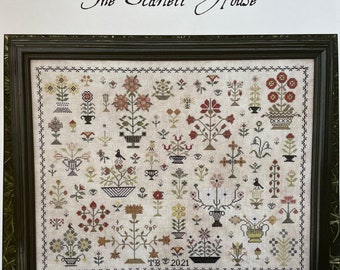 FLORAL MOTIF Sampler / The Scarlett House / sampler / Cross Stitch : pattern only