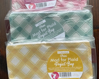 Mini Project Bags / LORI HOLT Mad for Plaid / Needlework bag