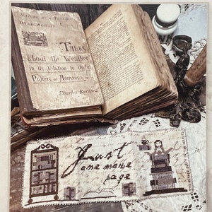 THE READER from the Queen of the Needle Series by The Primitive Hare cross stitch chart / counted cross stitch