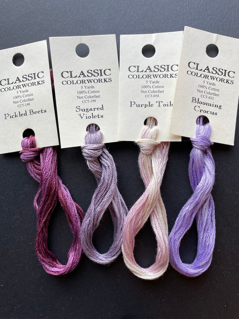 Classic Colorworks / PURPLES / Floss / Cross Stitch / Embroidery ...