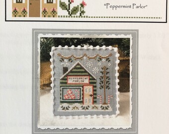 PEPPERMINT PARLOR / SNOW VIllage / Country Cottage Needleworks Series / cross stitch chart / pattern only
