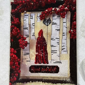 HOOD AND WOLF by The Primitive Hare / cross stitch chart / counted cross stitch / pattern only