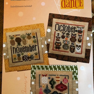 SQUARE DANCE monthly series from Heart In Hand / cross stitch chart / chart plus embellishments