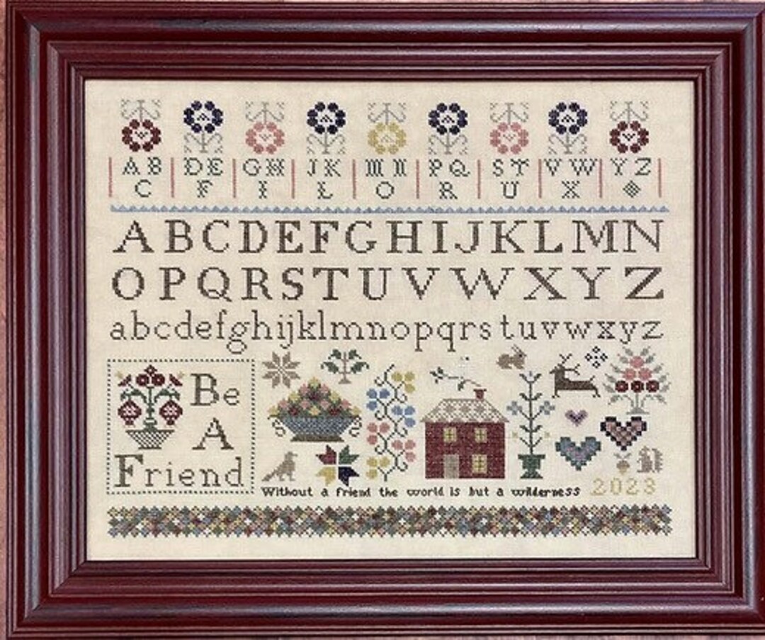 BE a FRIEND / Needlework Press / Cross Stitch Chart / Pattern Only Etsy