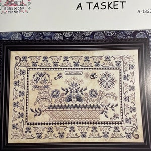 A TISKET, a TASKET / Rosewood Manor /  cross stitch chart / pattern only