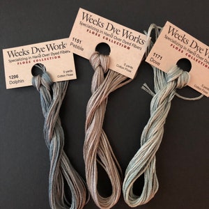 Weeks Dye Works / Greys / Grays / Floss / cross stitch / embroidery / Dove image 4