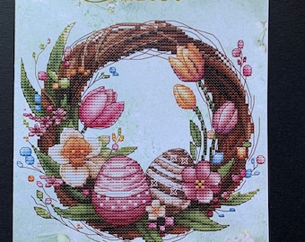 Lepointedecroix / EASTER WREATH 2024 / cross stitch chart / pattern only