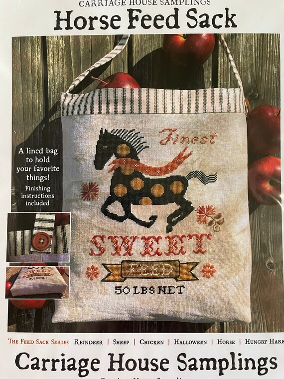 Carriage House Samplings/ Horse Feed Sack /cross stitch chart Etsy