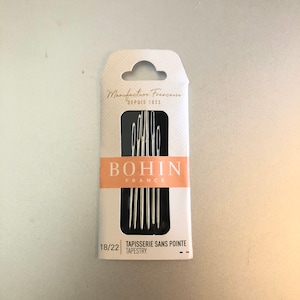 Bohin Tapestry Needle set / Sizes 18/22 / Cross stitch needles