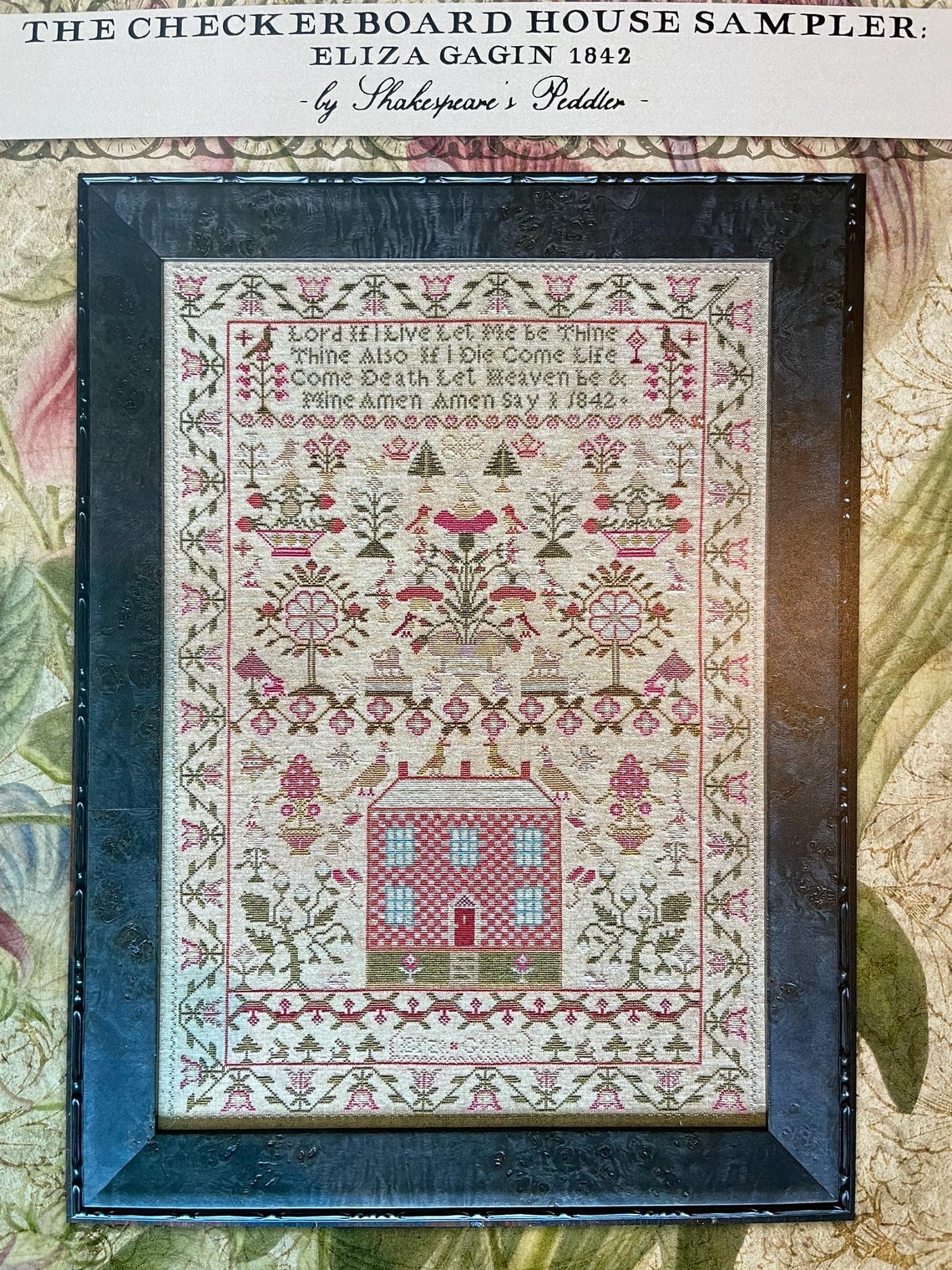 The CHECKERBOARD HOUSE Sampler / Shakespeare’s Peddler / Cross Stitch ...