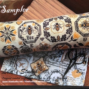 Bee Sampler / Lila’s Studio / cross stitch chart / counted cross stitch pattern / pattern only