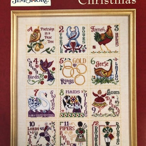 Jim Shore / 12 DAYS of CHRISTMAS / cross stitch chart / pattern only