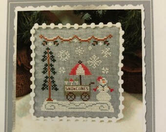 SNOw CONE CARt / SNOW VILLAGE / Country Cottage Needleworks Series / cross stitch chart / pattern only