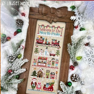 Primrose Cottage Stitches / WELCOME to the NORTH POLE / cross stitch chart