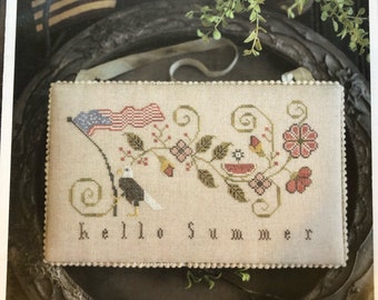 Plum Street Samplers / Hello Summer / cross stitch chart / cross stitch pattern / pattern only