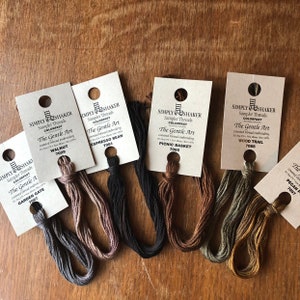 Gentle Art / Dark Browns / Floss / cross stitch / embroidery / Needlework threads