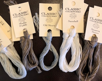 Classic Colorworks / Whites & Grays /  Floss / Thundercloud / cross stitch / embroidery / Zack Black