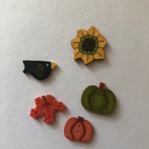 JABCO Autumn Buttons / Pumpkins / Leaves / Sunflower / Crow /Embellishments /