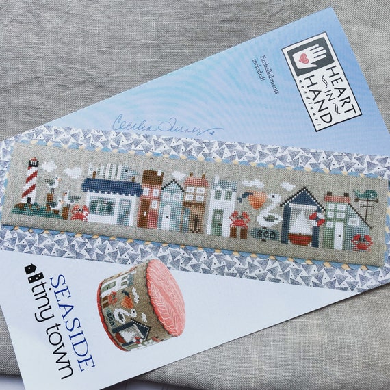 Heart in Hand / Seaside TINY TOWN stitch chart and/Or FRILL companion chart / cross stitch