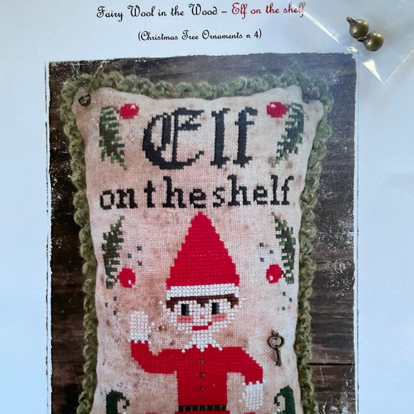 ELF on the SHELF / Fairy Wool in the Wood / cross stitch chart / cross stitch pattern / pattern plus charms