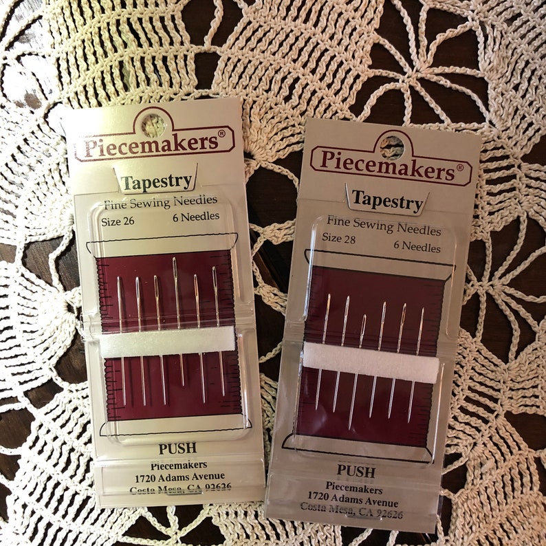 Piecemakers Tapestry Needle set / Size 24, 26 or 28 / One pack of 6 / Cross stitch needles image 1