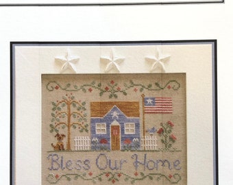 Country Cottage Needleworks/ Bless Our Home / cross stitch chart / counted cross stitch pattern / pattern only