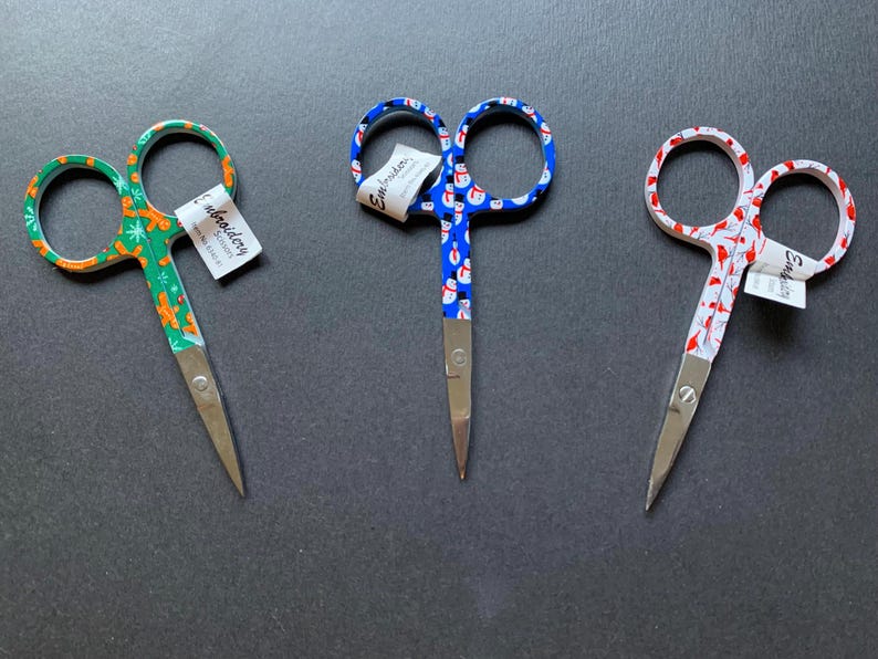 CHRISTMAS Themed Scissors / Embroidery / Cross Stitch / A Pair for ...