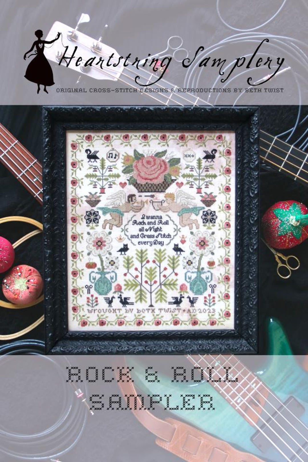 Heartstring Samplery / ROCK & ROLL SAMPLER / Cross Stitch Chart ...