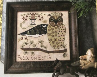 PEACE on EARTH / Kathy Barrick / cross stitch chart / counted cross stitch pattern / pattern only