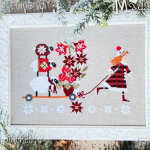 Madame Chantilly / WINTER DELIVERY / cross stitch chart / counted cross stitch / pattern only
