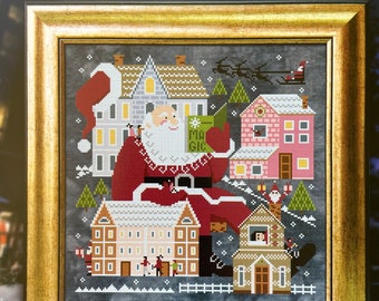 Cottage Garden Samplings /  STORYTIME WITH SANTA /  cross stitch chart / pattern only