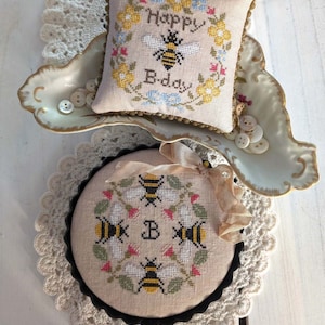 HAPPY B-DAY / Lila’s Studio / cross stitch chart /  pattern only