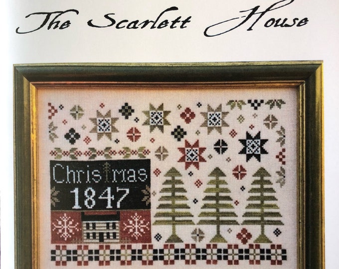 Coverlet Christmas / the Scarlett House / Cross Stitch Chart / Counted ...