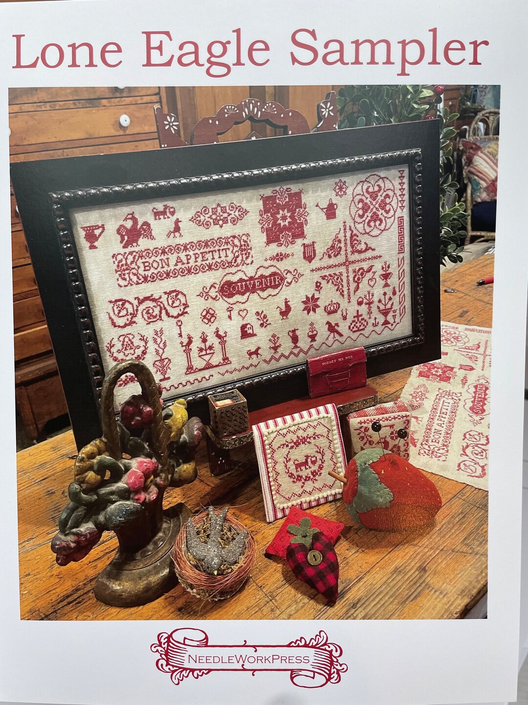 LONE EAGLE SAMPLER / Needlework Press / Cross Stitch Chart / Counted