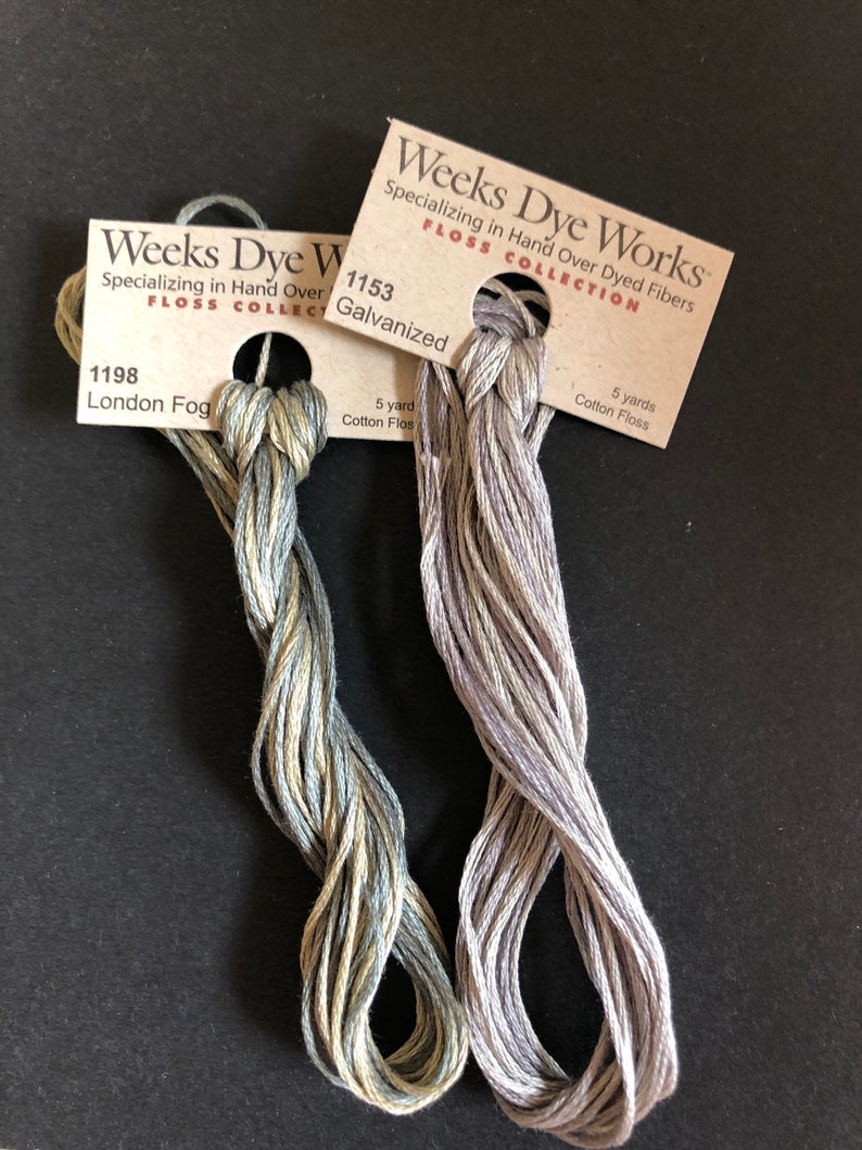 Weeks Dye Works / Greys / Grays / Floss / cross stitch / embroidery / Dove image 3