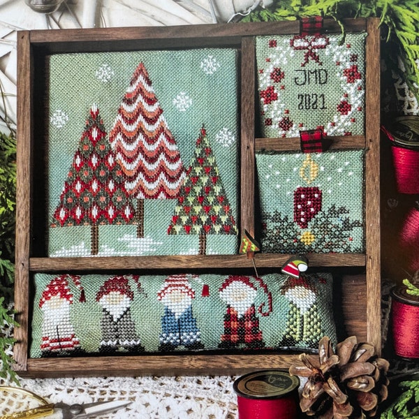 EUROPEAN CHRISTMAS Box / Jeannette Douglas designs/  Chart OR Threads pack Options