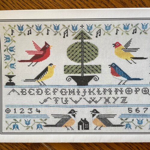SONGBIRD SAMPLER / Artful Offerings / Cross Stitch Chart / Etsy