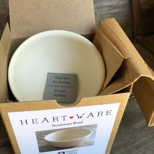 Heart Ware Stoneware Bowl from Heart In Hand / cross stitch Finishing