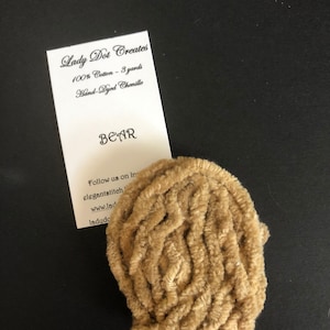 Lady Dot Creates/ BEAR /Hand Dyed Cotton Chenille or Rick Rack / Embellishments / Finishing / Craft project trim