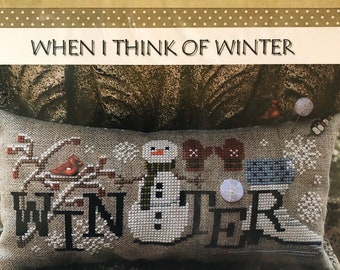 When I Think of WINTER by Puntini Puntini / Buttons included / counted cross stitch