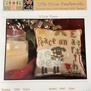 Little House Needleworks / WINTER SHEEP / cross stitch chart / pattern only