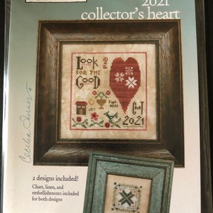 Collectors Hearts from Heart In Hand / 2018-2024 cross stitch kits / charts plus embellishments 2021 kit